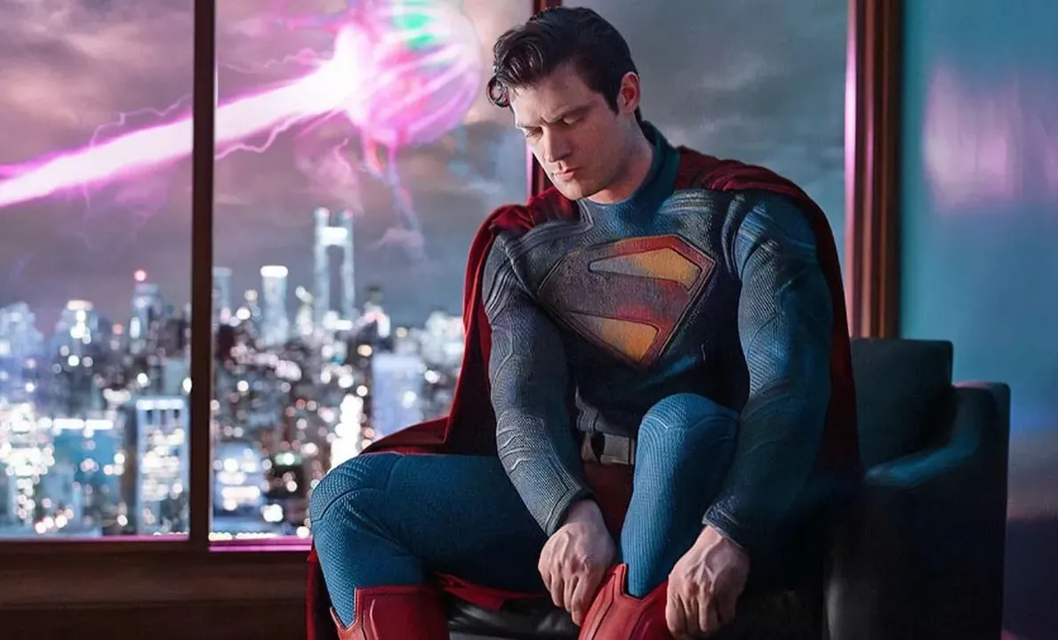 David Corenswet como Superman.