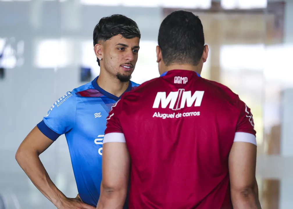 Biel durante treino com o Bahia