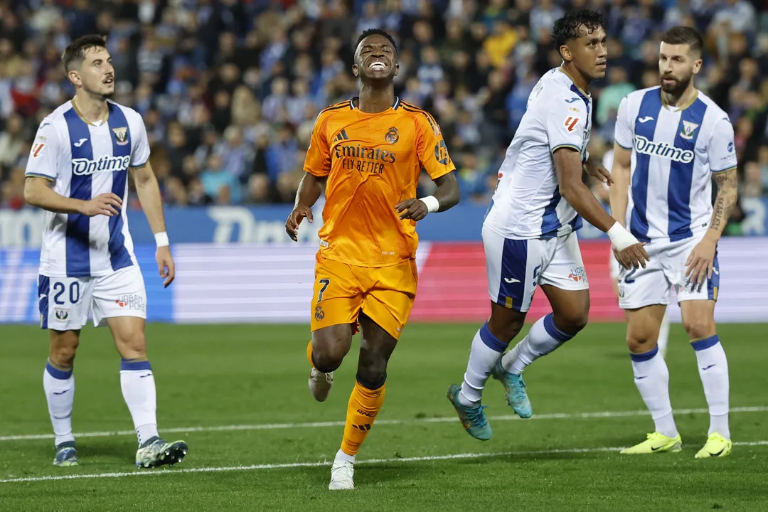 Vini Jr em partida contra o Leganés