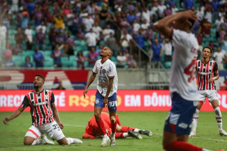 Bahia empilha oportunidades perdidas e é derrotado pelo São Paulo na Fonte Nova