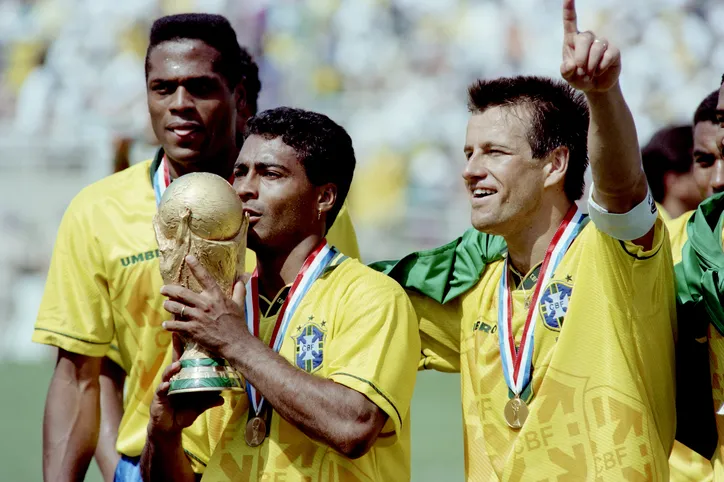 Romário, Ronaldão e Dunga na Copa de 1994, nos EUA