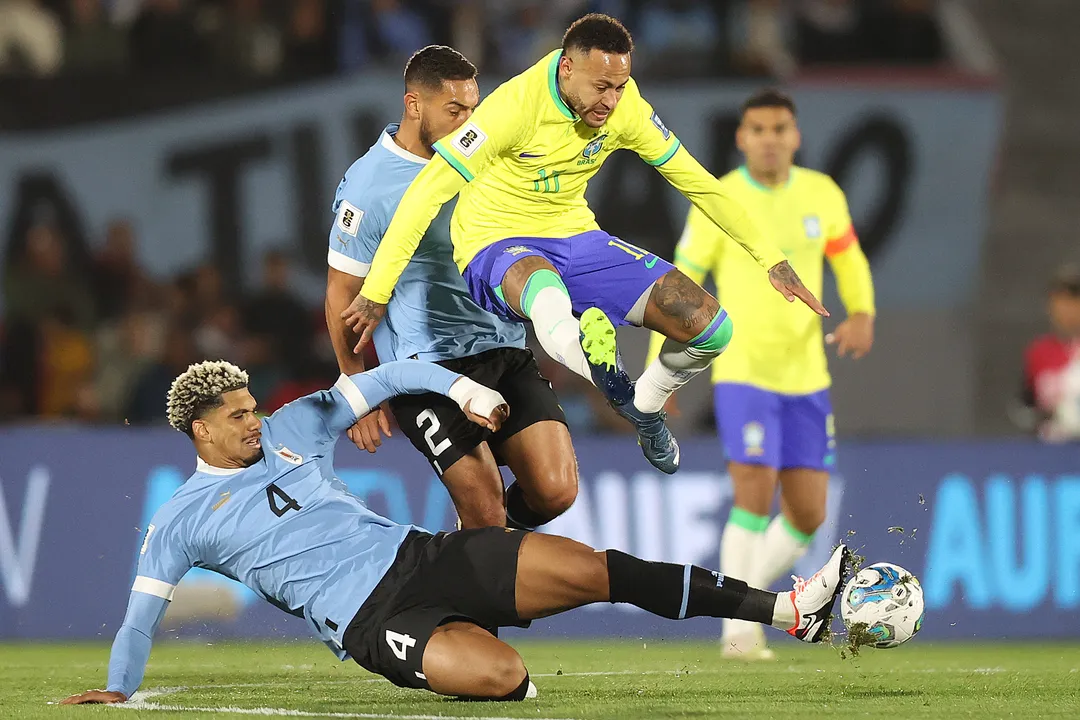 Neymar em partida das Eliminatórias