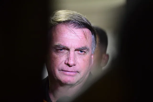 Jair Bolsonaro na sede do Senado na terça-feira, 18