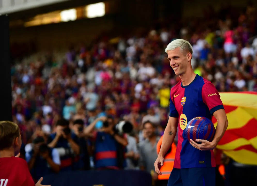 Dani lmo durante apresentação no Barcelna