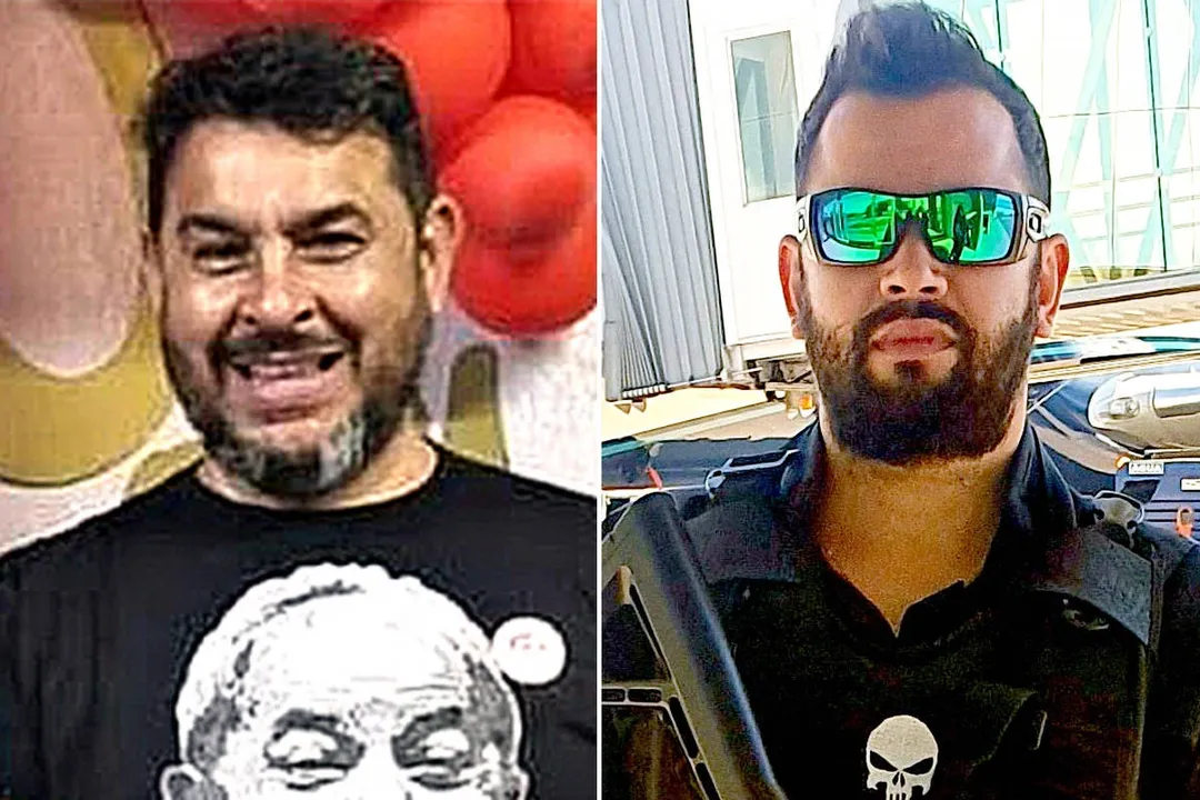 Ex-policial penal Jorge José da Rocha Guaranho (direita), foi condenado pelo assassinato do guarda municipal e ex-tesoureiro do PT estadual Marcelo Aloizio de Arruda (esquerda)