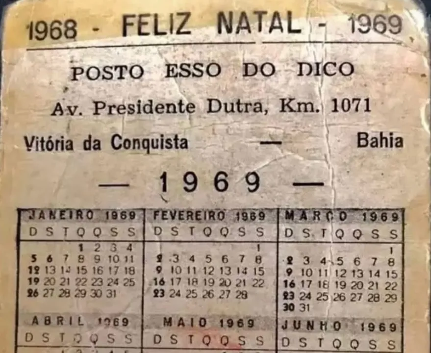 Calendário de 1969