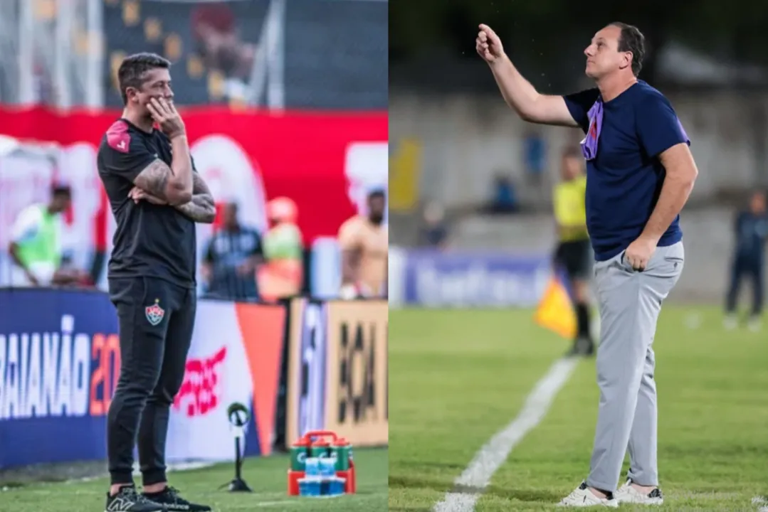 Thiago Carpini e Rogério Ceni, respectivamente