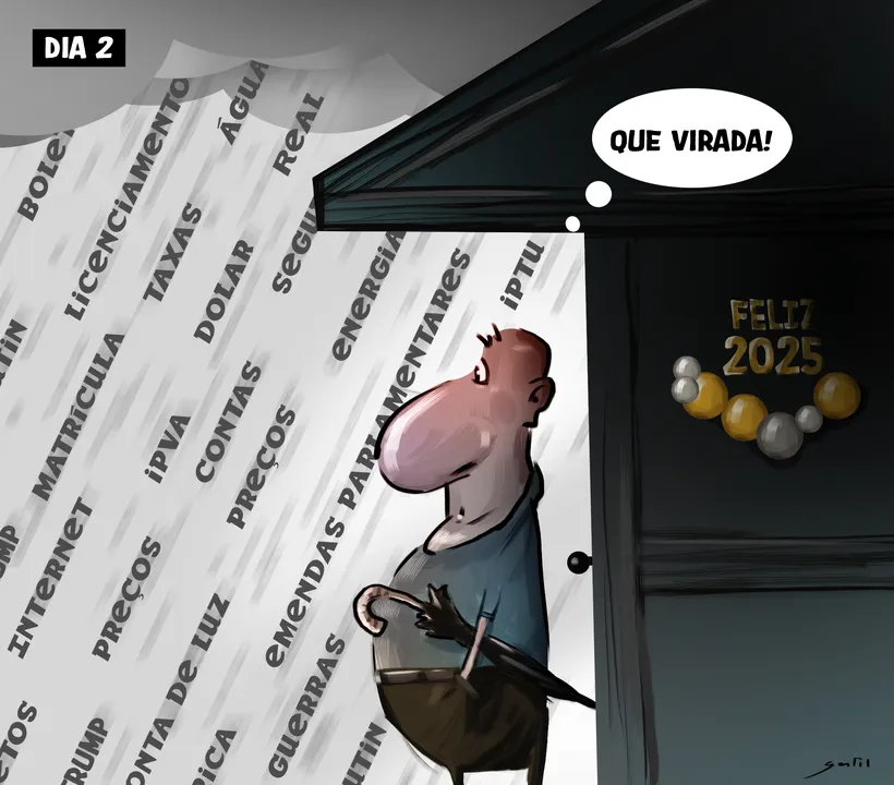 Imagem ilustrativa da imagem Charge do dia 02/01/2025