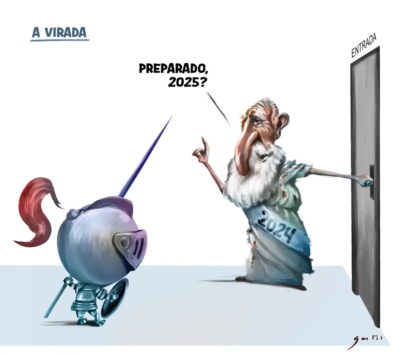 Imagem ilustrativa da imagem Charge do dia 31/12/2024