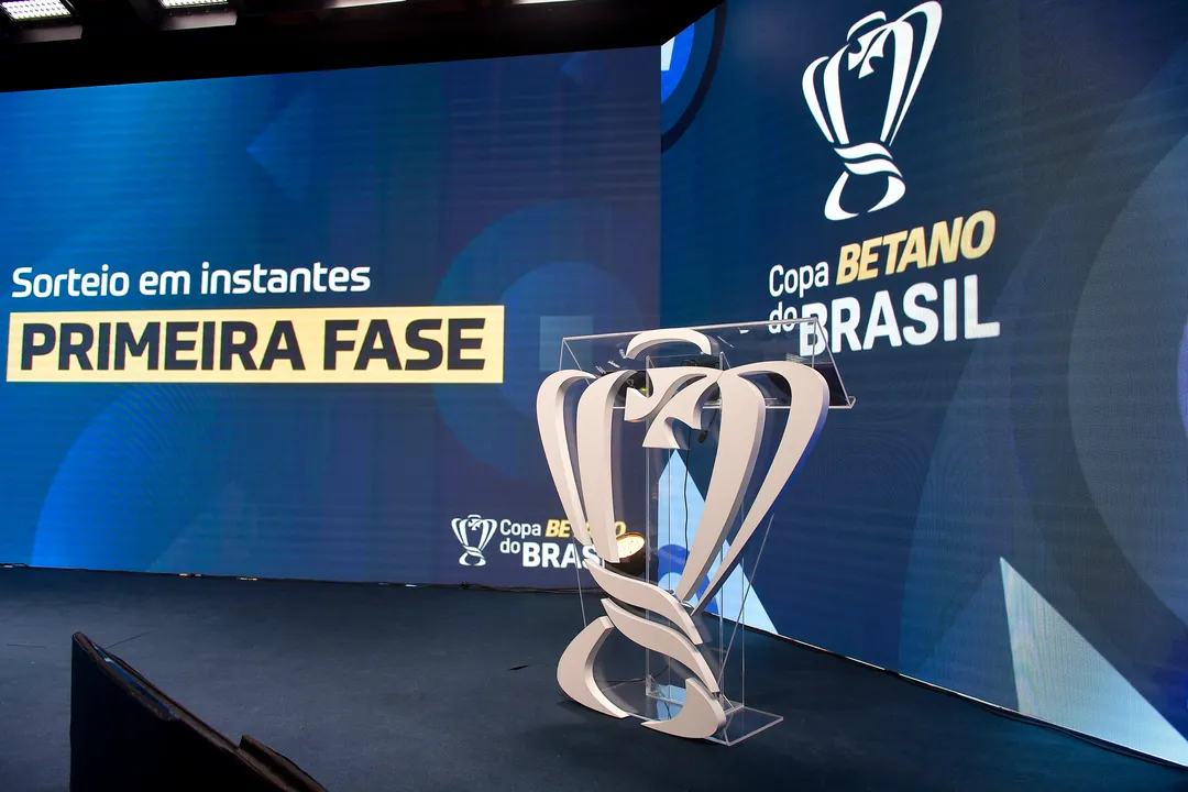 Palco do sorteio da Copa do Brasil em 2024