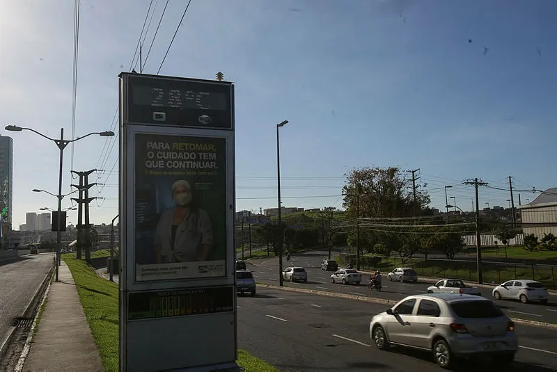 Temperaturas seguem com máximas de 34°C e mínima de 24°C