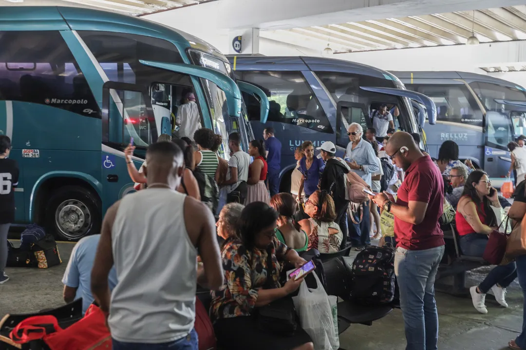 Movimento ontem na Rodoviária de Salvador