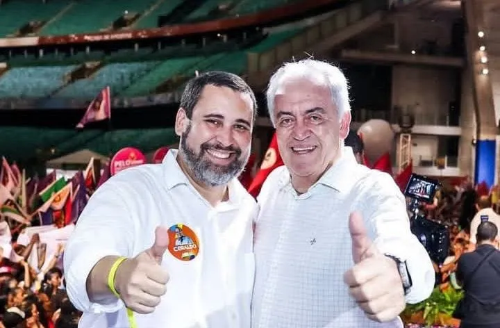 Presidente do PT Bahia, Éden Valadares, e presidente do PSD, Otto Alencar