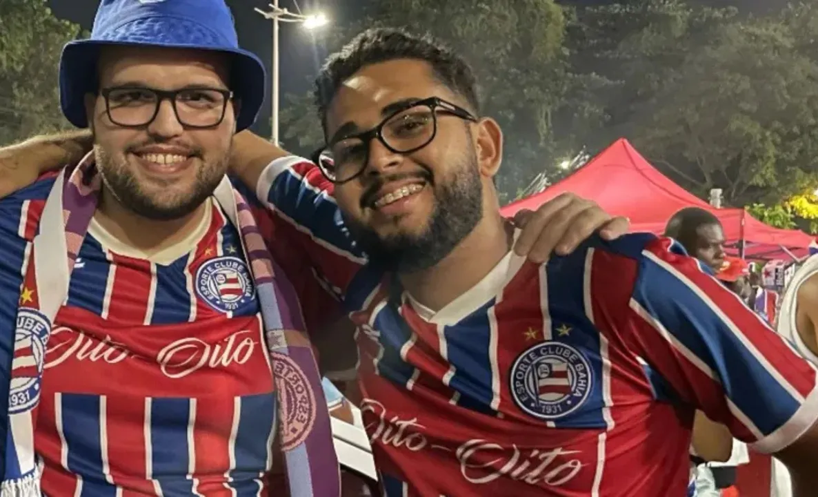 Lucas Silva, de 27 anos, e Davi Cunha, de 26, torcedores do Bahia