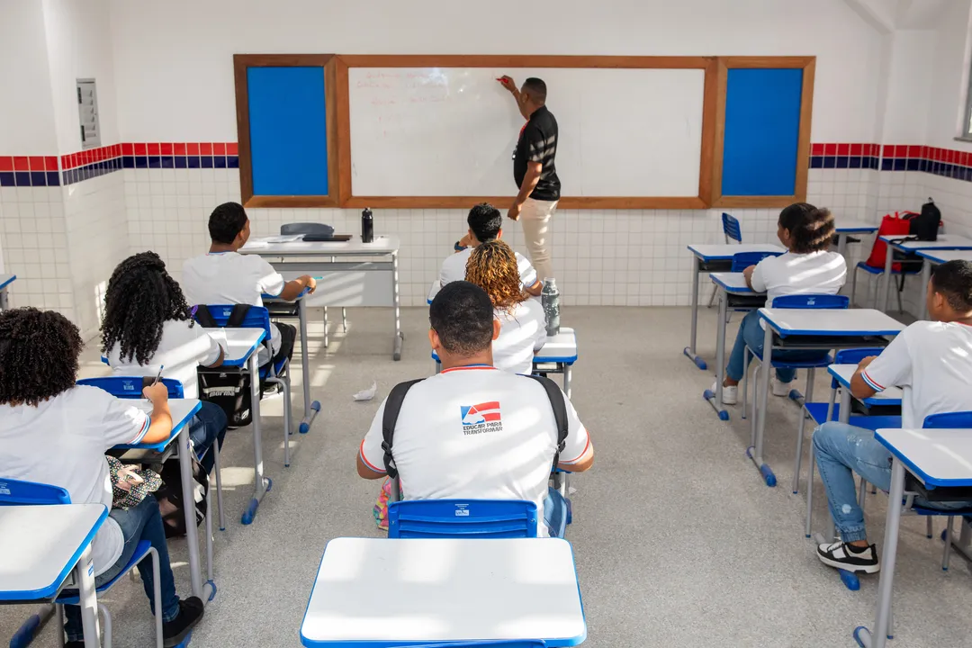 Sala de aula em colegío estadual