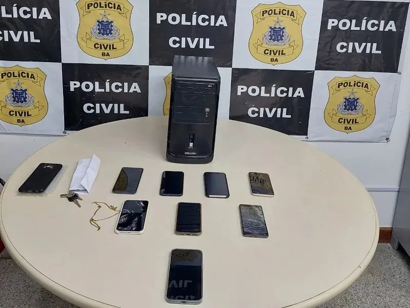 Celulares recuperados pela polícia (ilustração)