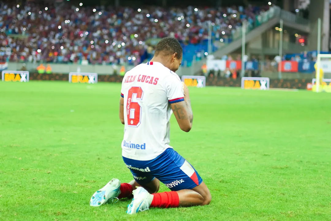 Jean Lucas durante a última partida do Bahia em 2024