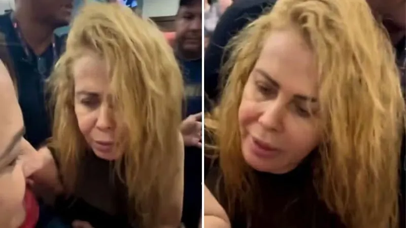 Mesmo com Joelma claramente abalada, alguns fãs insistiram em pedir fotos e registros do momento