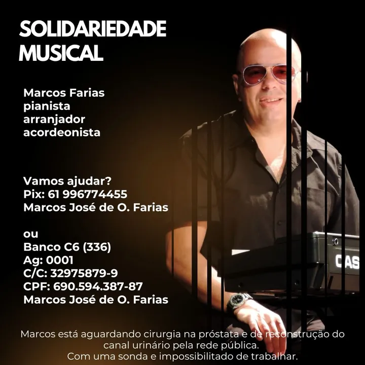 Marcos Farias é músico, arranjador, pianista e acordeonista