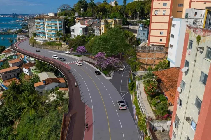 Ilustração de como ficará a avenida Contorno requalificada