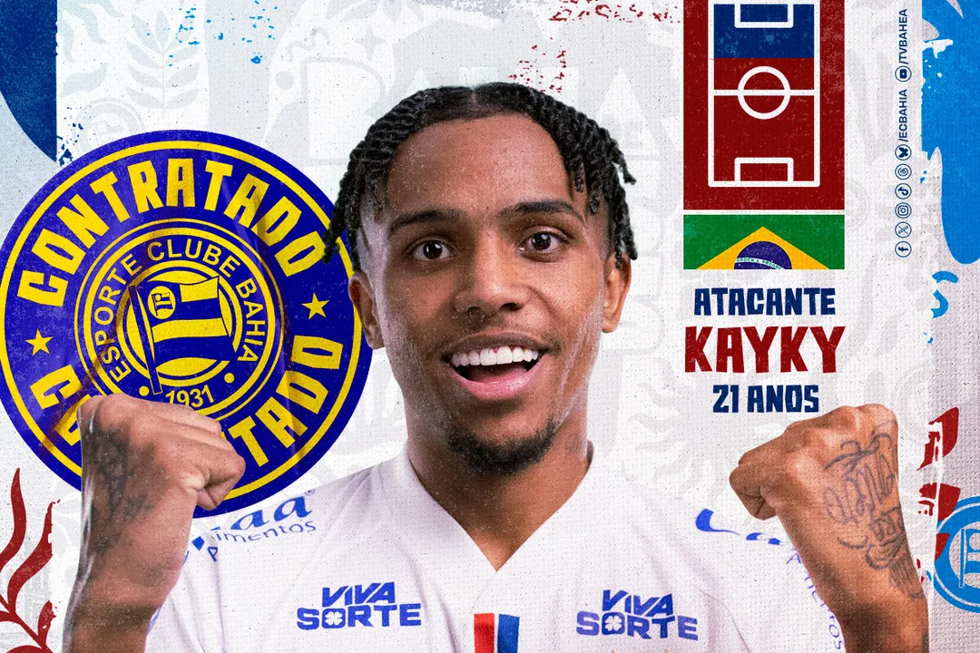 Kayky disputou 28 jogos pelo Bahia em 2023