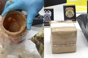 Drogas foram encontradas em vasilhas com pasta de amendoim