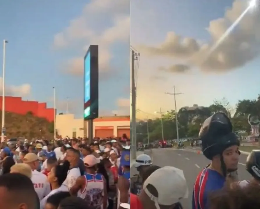 Torcida do Bahia teve que esperar liberação da PM para deixar o Barradão