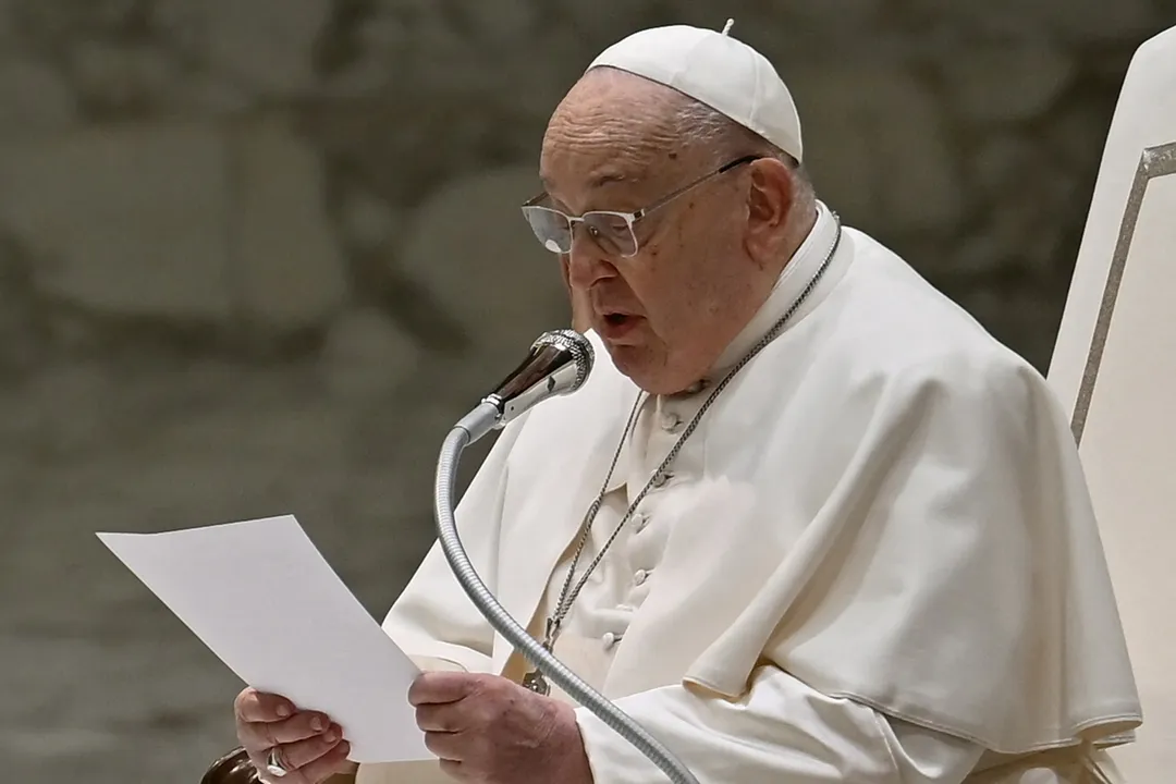 Papa Francisco durante audiência em Roma