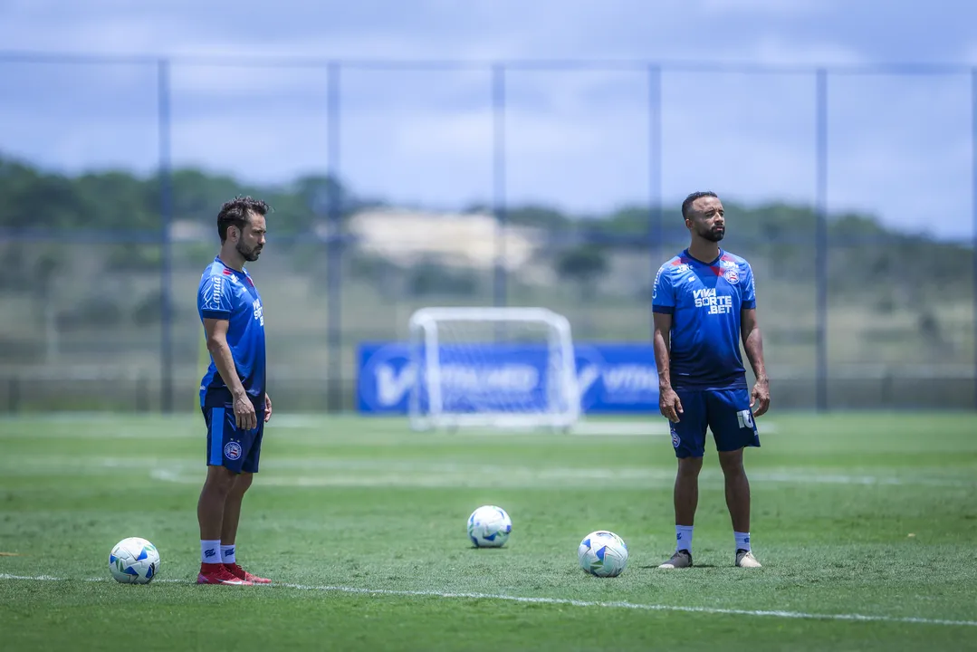 Jogadores do Bahia durante treino