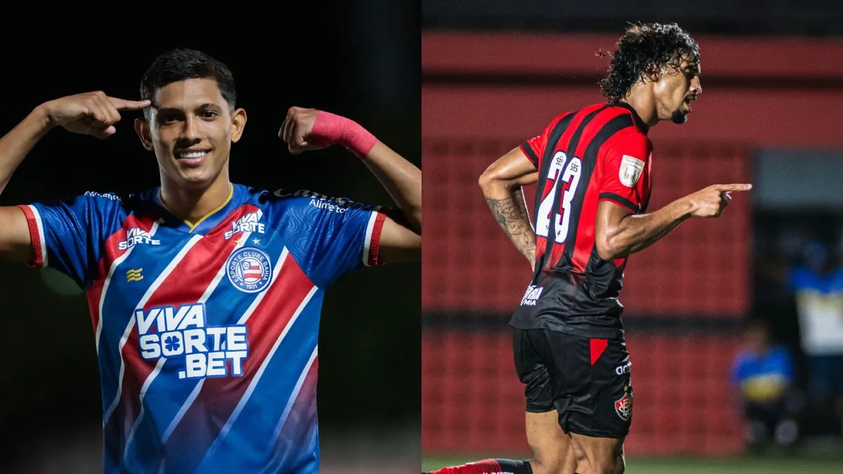 Erick Pulga, do Bahia, e Fabri, do Vitória