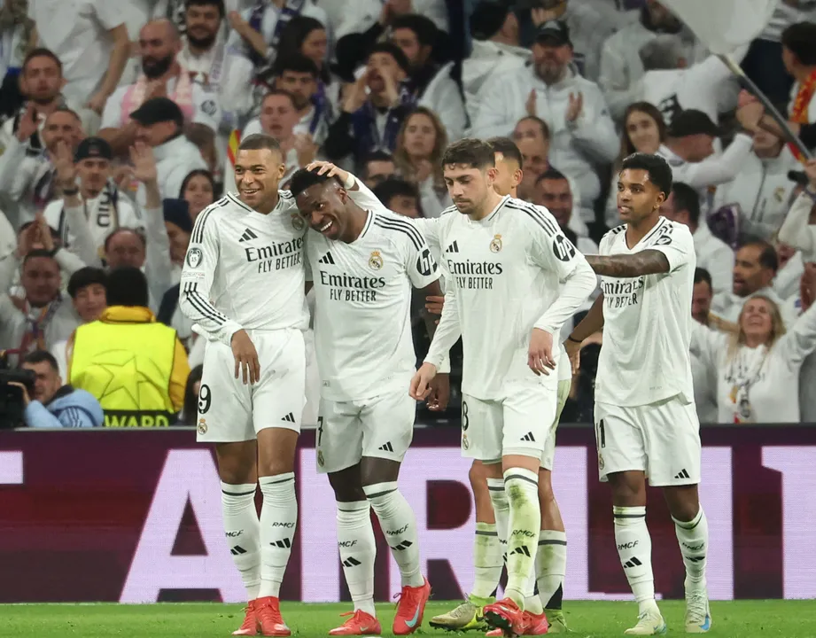 Jogadores do Real Madrid comemorando