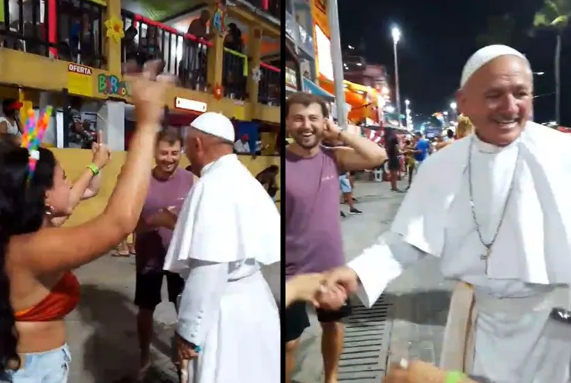 “Papa” decidiu visitar o Carnaval da capital baiana nesta quinta-feira, 27