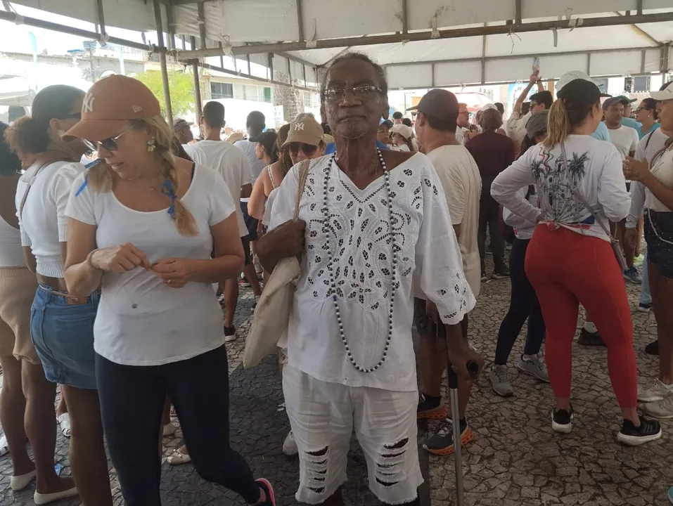 Edmundo de Jesus, de 60 anos, frequenta a festa há cerca de 30 anos