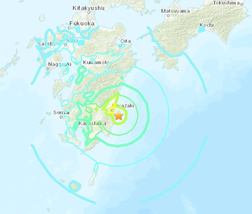 Terremoto de magnitude 6,9 foi registrado no sudoeste do Japão.