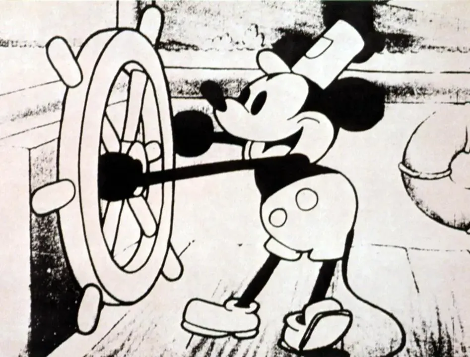 Primeira versão do Mickey Mouse, 'Steamboat Willie'