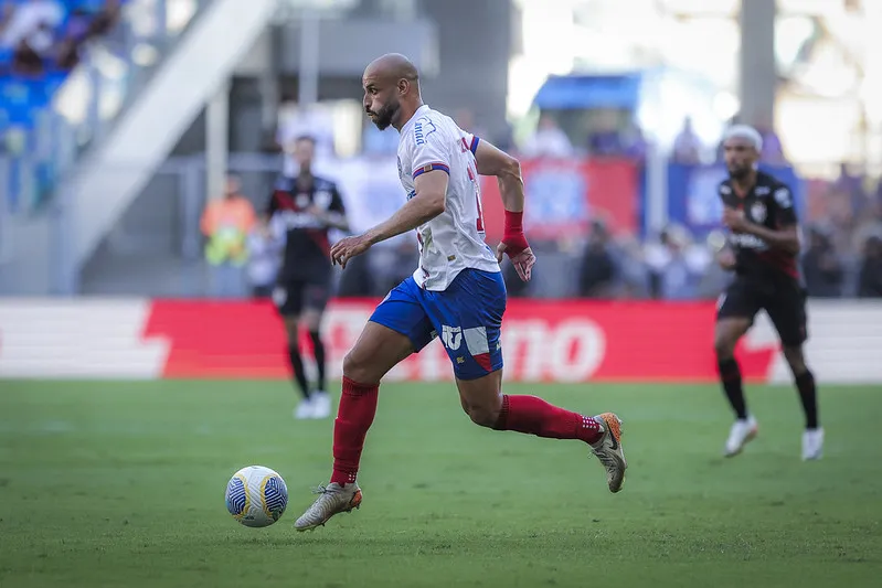 Thaciano em seu último jogo com a camisa do Bahia