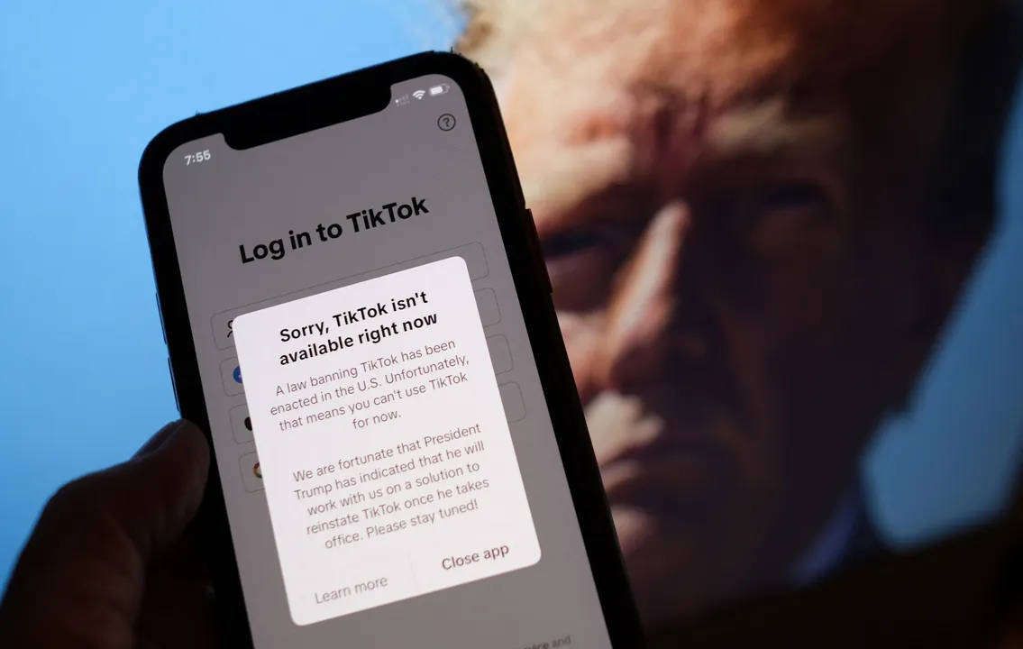 TikTok ficou inacessível nos Estados Unidos neste domingo