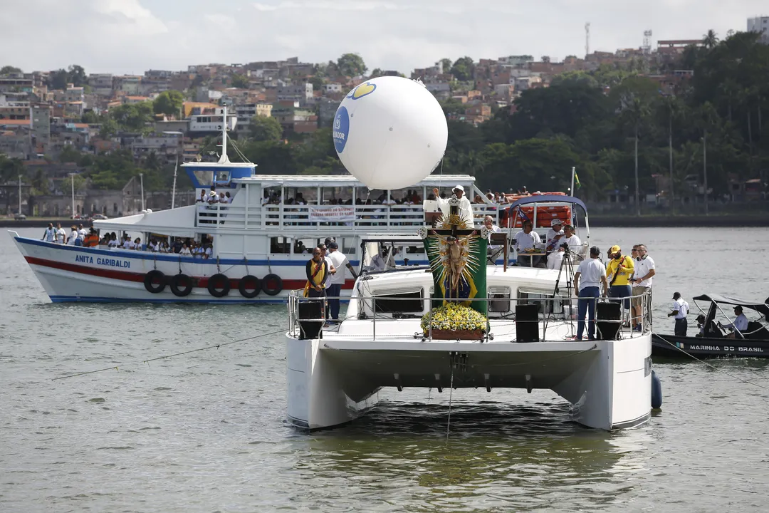 Festejo foi inspirado na viagem original da imagem, que chegou ao País por navio