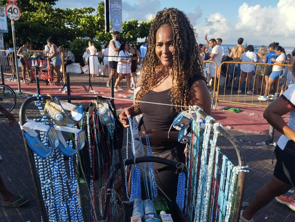 Vendendora de guias há três anos, Andreia Mendes