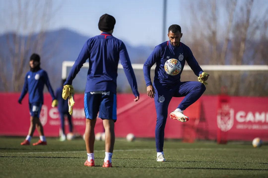 Vitor Hugo durante a pré-temporada em Girona, na Espanha