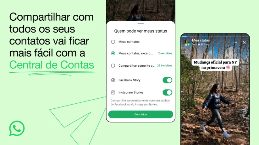 Meta integra WhatsApp em sua Central de Contas