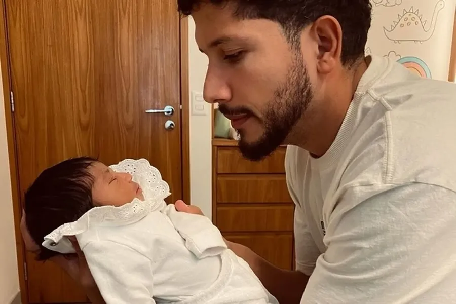 Yuri Lima e a filha, Nala