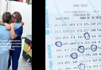 Vídeo: mulher comemora acertos na Mega da Virada, mas em apostas diferentes