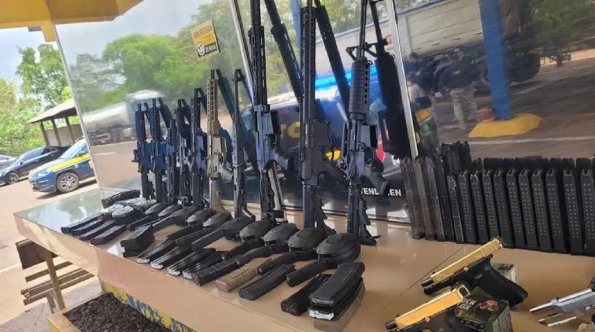 Fuzis apreendidos na Bahia