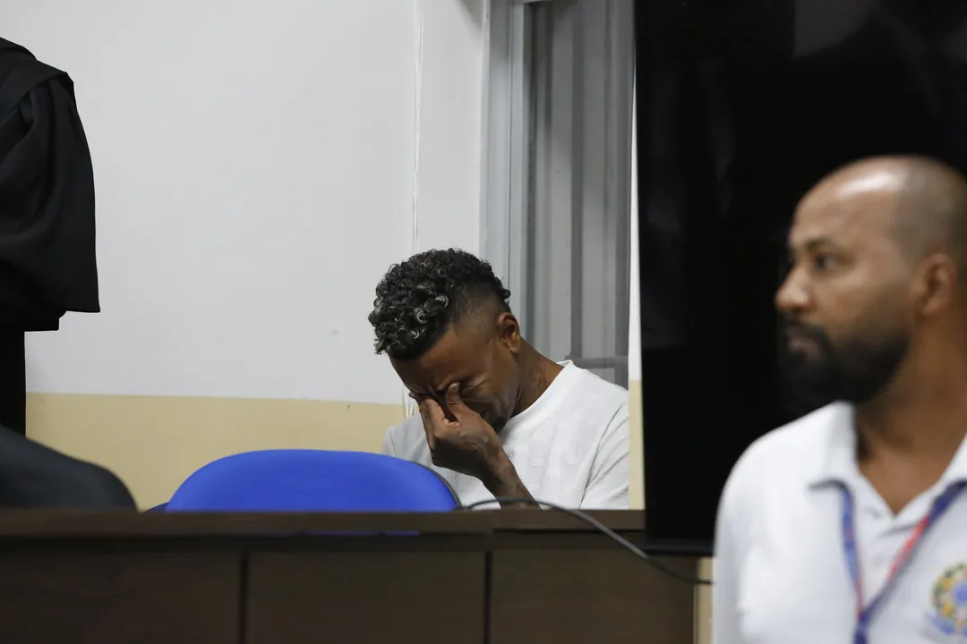 Iuri Sheik durante júri popular na Bahia