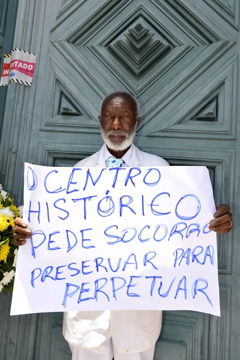 PORTAIS / MASSA / SALVADOR
Clarindo Silva lidera manifestação pela revitalização do do Centro Histórico de Salvador 
Na foto: Clarindo Silva
Foto: Shirley Stolze / Ag A TARDE
Data: 12/03/2025