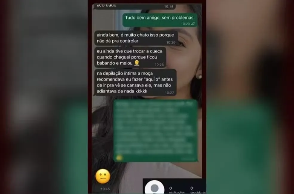 Além disso, o suspeito teria importunado as profissionais em mensagens de WhatsApp através de imagens íntimas