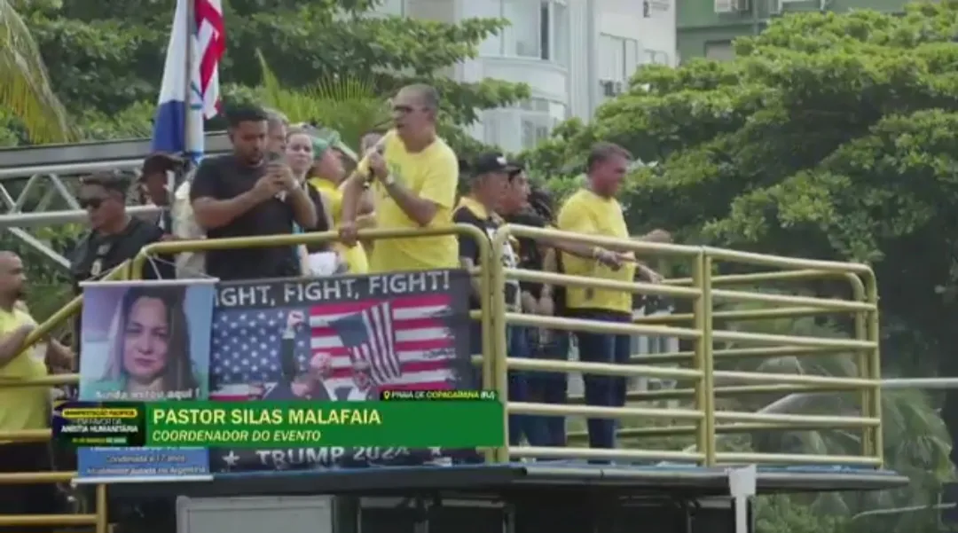 Malafaia esteve em ato com Bolsonaro