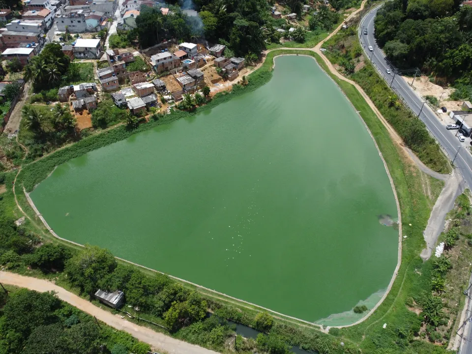 Segundo a Embasa, as lagoas fazem parte de um sistema biológico de tratamento de esgoto