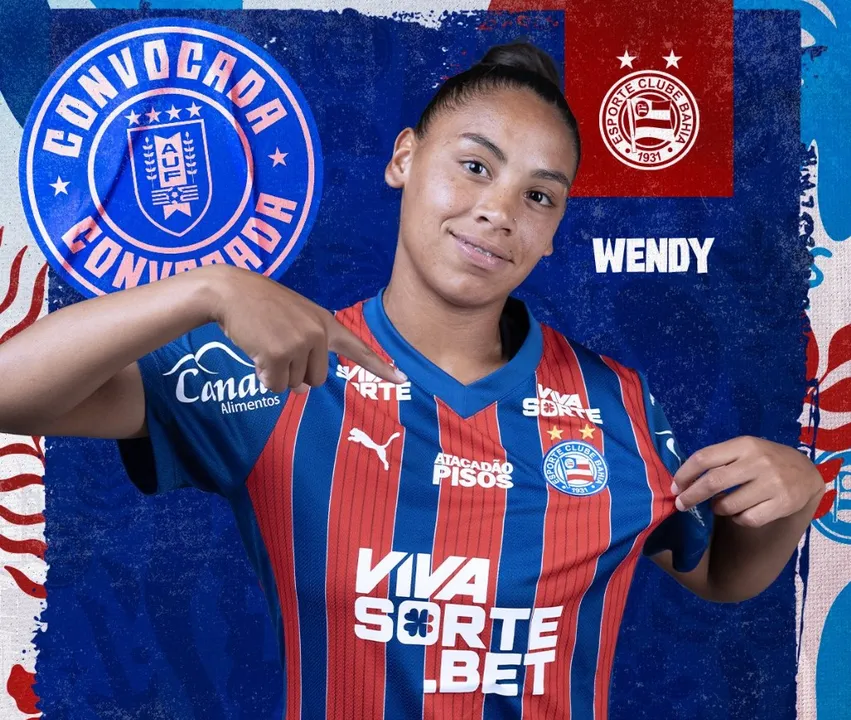 Já é a segunda convocação de Wendy vestindo a camisa do Bahia